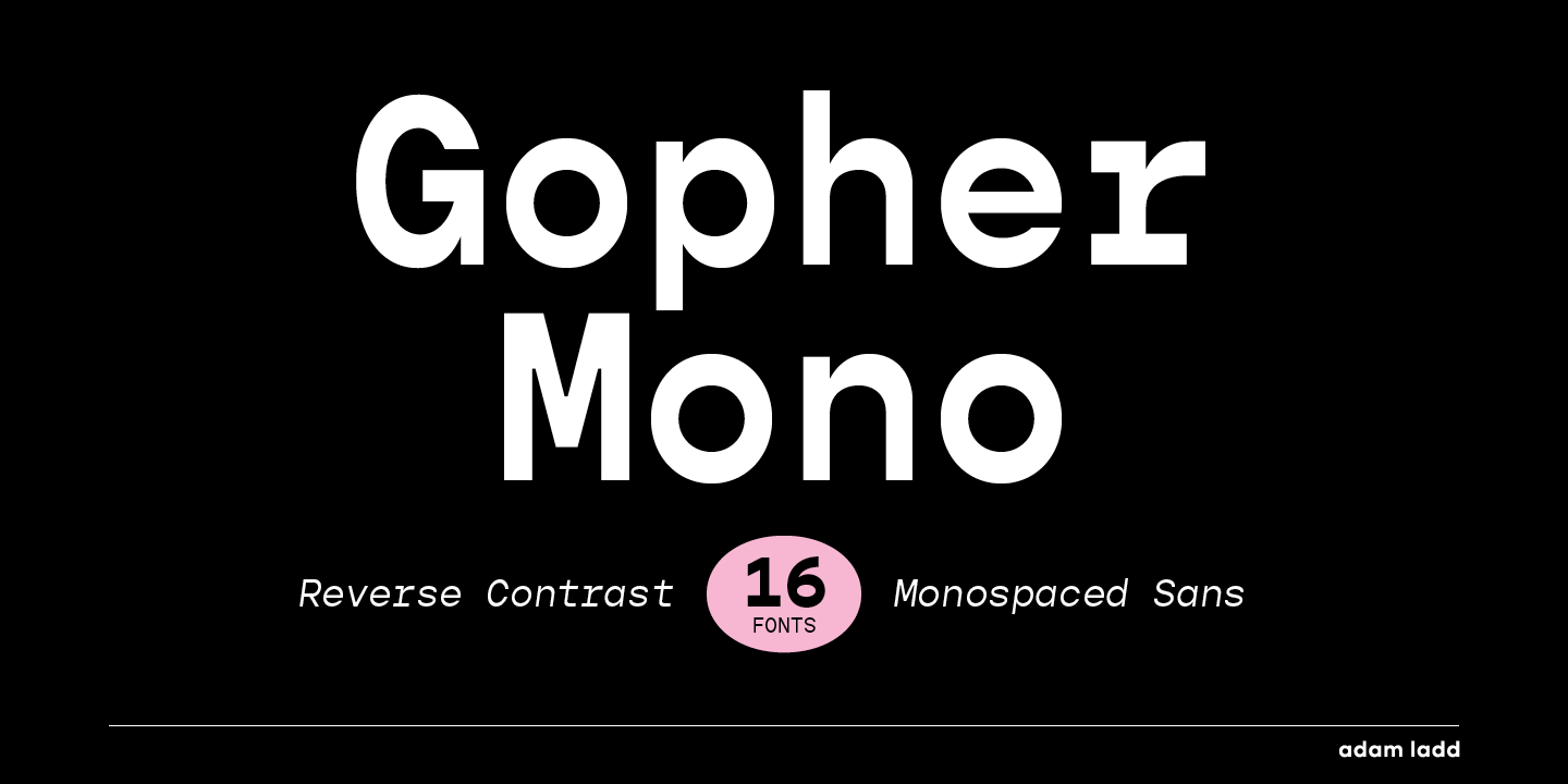 Example font Gopher Mono #1